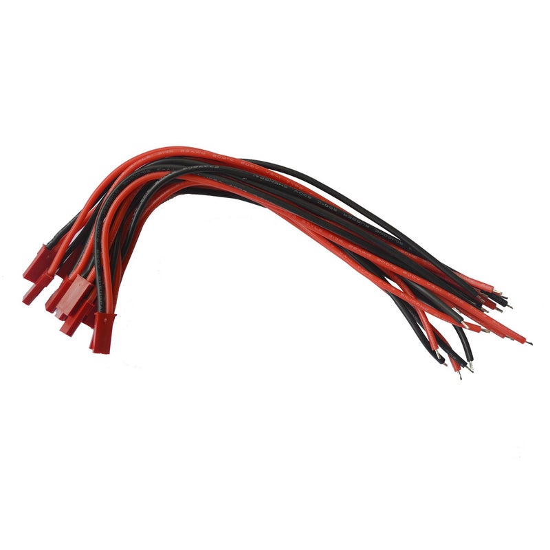 VIMVIPÂ® 10 Pairs 180mm Silica Silicone JST Connector Plug Cable Line Male+Female for RC BEC Lipoï¼ŒResistance High Temperature and High Pressure 200C 600V - Image 3